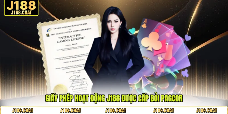 Giấy phép hoạt động J188 được cấp bởi PAGCOR